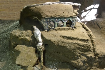 Découverte d’un char de cérémonie intact à Pompéi)