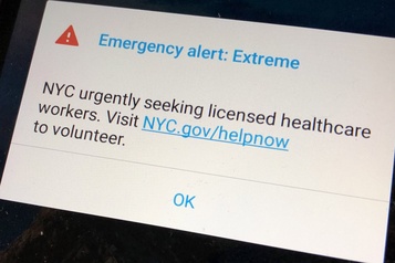 COVID-19: un texto envoyé à toute la ville de New York