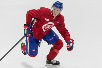 Camp des recrues du Canadien Kaiden Guhle, ici pour apprendre)