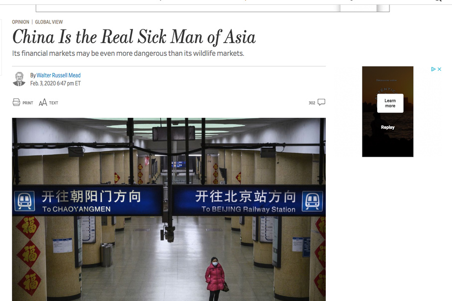 SAISIE D'ÉCRAN PAGE OPINIONS DU WALL STREET JOURNAL Le texte d'opinion publié par la tribune libre du Wall Street Journal