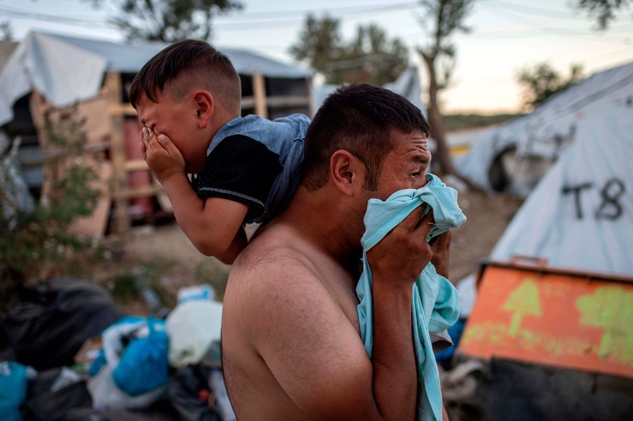 Grèce : le camp de Moria sous le choc Grèce : le camp de Moria sous le choc