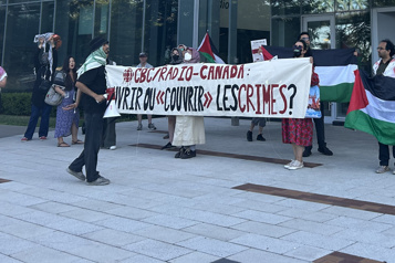  Manifestation propalestinienne dans la Maison de Radio-Canada