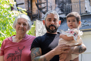 Montréal Voisins de ruines carbonisées