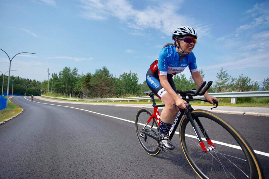 Cycling on the road |  Marie-Claude Molnare took third place