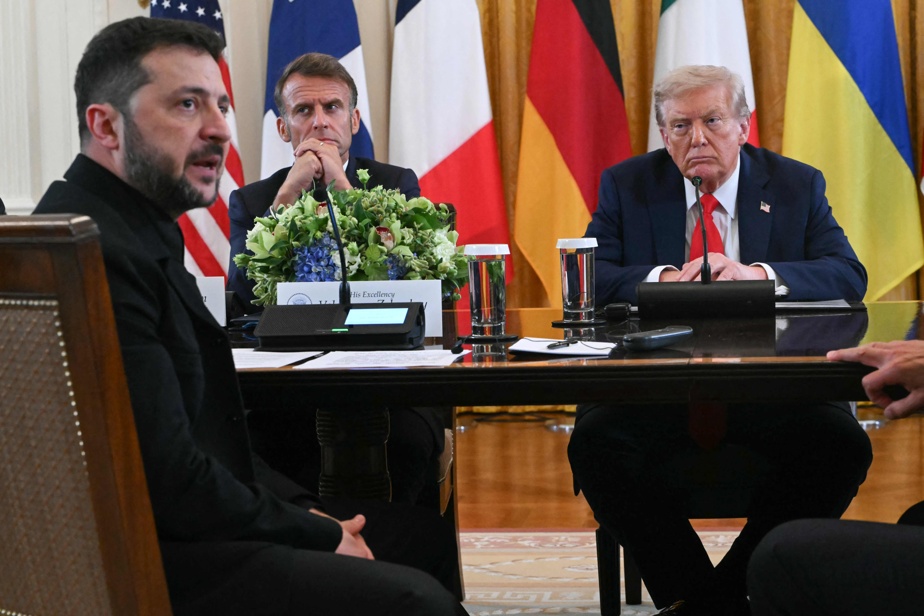  Le décor était le même, mais le scénario n’aurait pas pu être plus différent. Plutôt que d’être chassé de la Maison-Blanche par Donald Trump, Volodymyr Zelensky a obtenu lundi la promesse d’« une très bonne protection » pour son pays après un accord de paix avec la Russie, ainsi que celle d’un rendez-vous avec Vladimir Poutine.